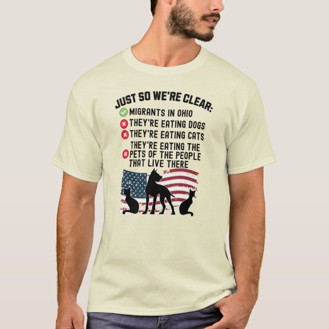 They Are Eating Pets In Springfield - Harris Walz T-Shirt (Front)