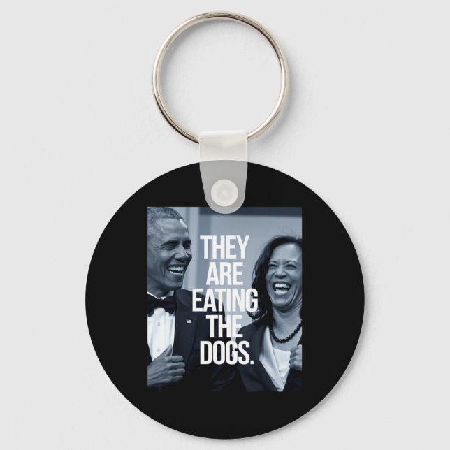 They Are Eating The Dogs  Keychain (Front)