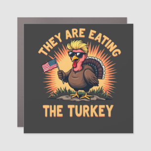 They Are Eating the Turkey Trump Vance Car Magnet