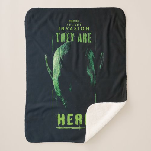 They Are Here Skrull In Shadow Sherpa Blanket