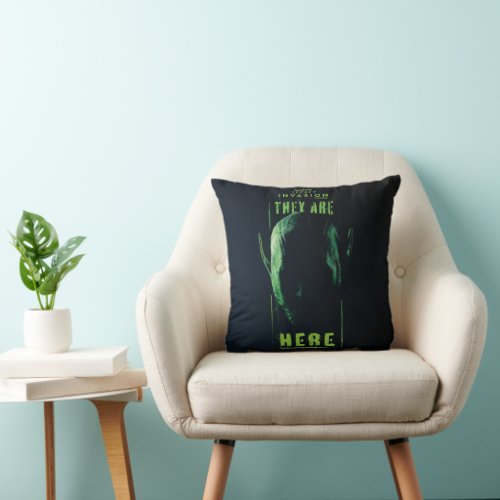 They Are Here Skrull In Shadow Throw Pillow