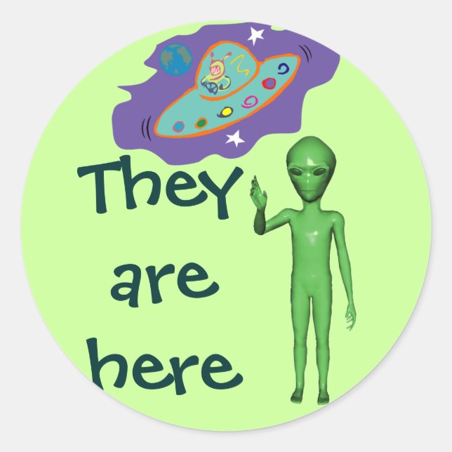 They are here stickers (Front)