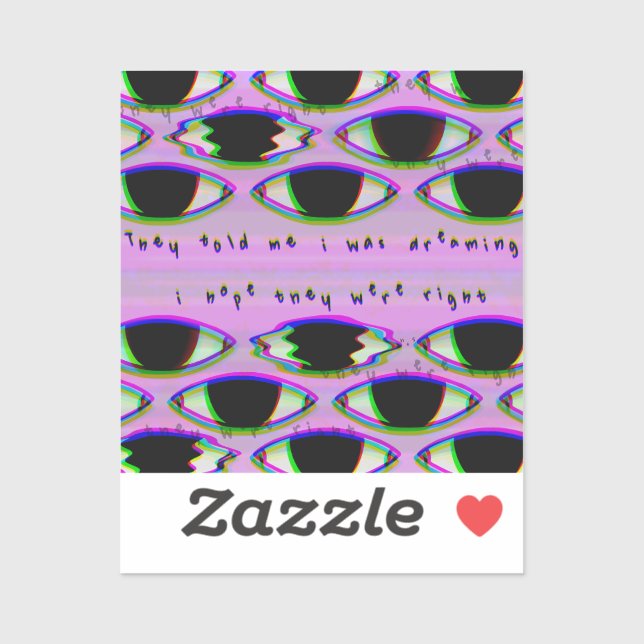 They Are Watching - Glitched Dreamcore Sticker (Sheet)