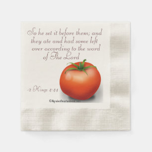 They ate and had some left over Bible Quotes Paper Napkins