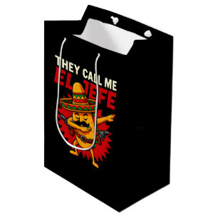 They Call Me El Jefe Taco Funny Boss Cinco De Mayo Medium Gift Bag