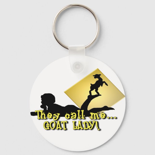 They Call Me GOAT LADY! Keychain (Front)
