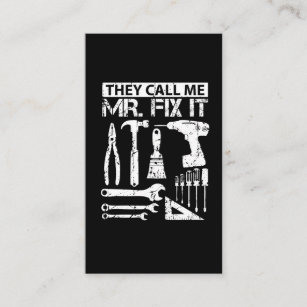 They Call Me Mr Fix It Funny Handyman Dad Father Business Card