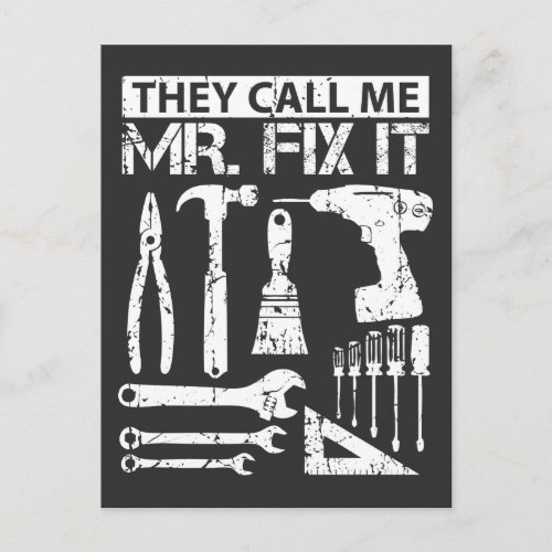They Call Me Mr Fix It Funny Handyman Dad Father Postcard