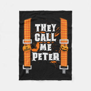 They Call Me Peter Halloween Pumpkin Eater Couples Fleece Blanket