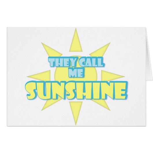 They Call Me Sunshine Cards (Front Horizontal)