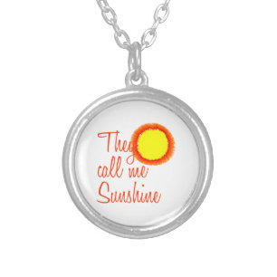 They call me Sunshine Silver Plated Necklace
