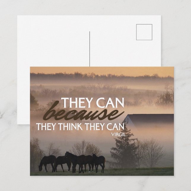 They Can Inspirational Quote Holiday Postcard (Front/Back)