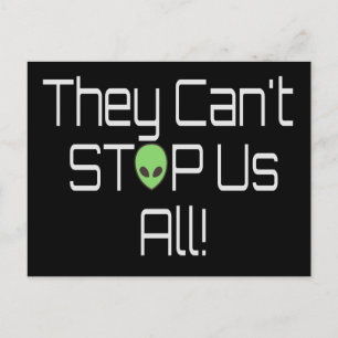 They can't stop us all postcard