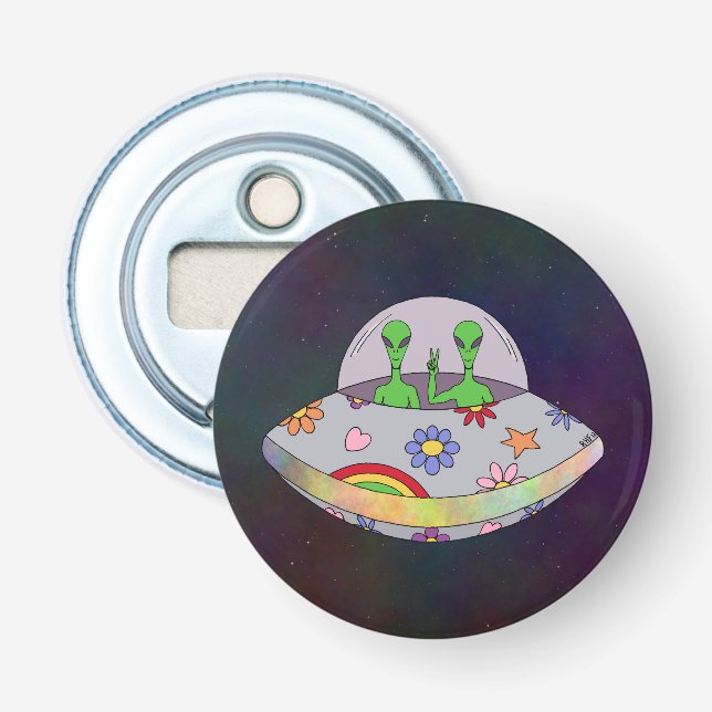 They Come in Peace UFO Bottle Opener (Front)