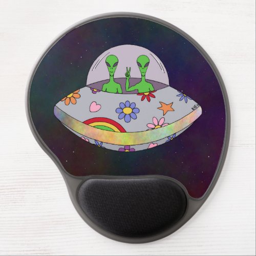They Come in Peace UFO Gel Mouse Pad