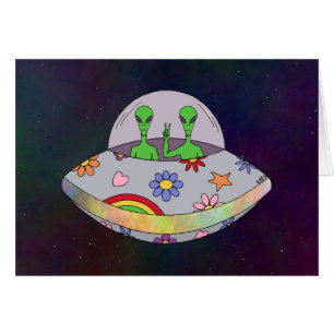 They Come in Peace UFO Greeting Card