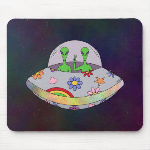 They Come in Peace UFO Mouse Pad