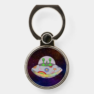 They Come in Peace UFO Phone Ring Stand