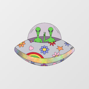 They Come in Peace UFO Window Cling