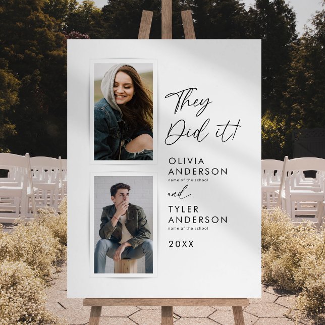 They Did It Double Graduation Photo Foam Board (Creator Uploaded)