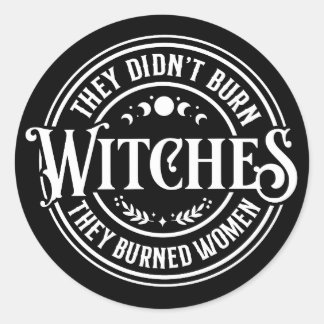 They Didn't Burn Witches Classic Round Sticker