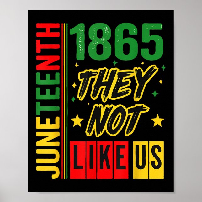 They Dont Like Us Juneteenth 1865 Pride Black Hist Poster (Front)
