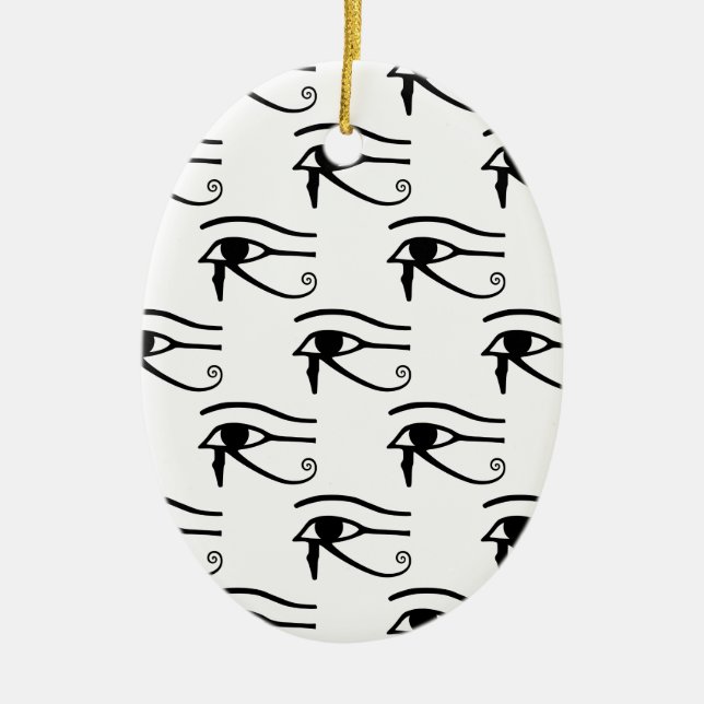 They Eye Of Horus Pattern Ceramic Ornament (Front)