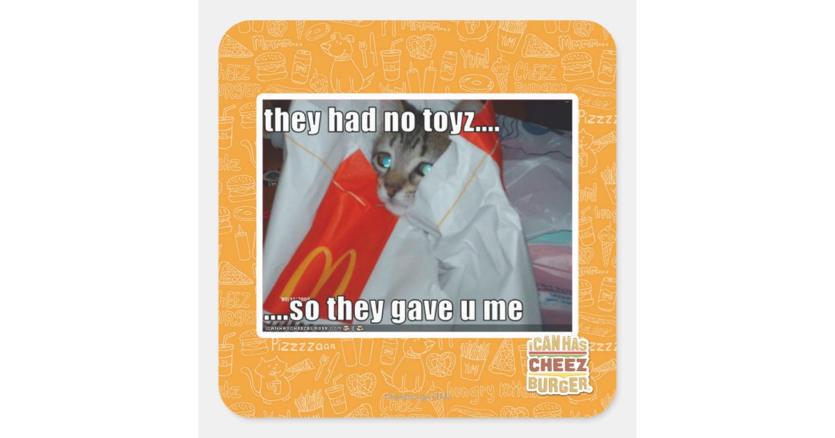 they had no toyz square sticker | Zazzle