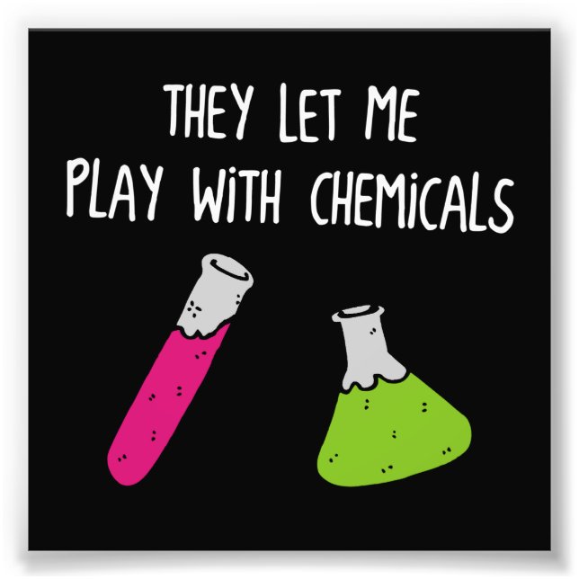 They Let Me Play with Chemicals Photo Print (Front)