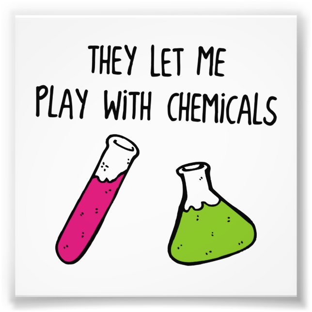 They Let Me Play with Chemicals Photo Print (Front)