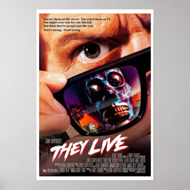 They Live 1988 Poster (Front)