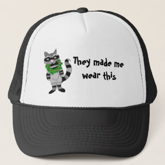 They made me wear this... trucker hat