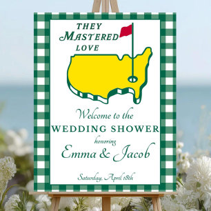 They Mastered Love Wedding Shower Welcome Sign