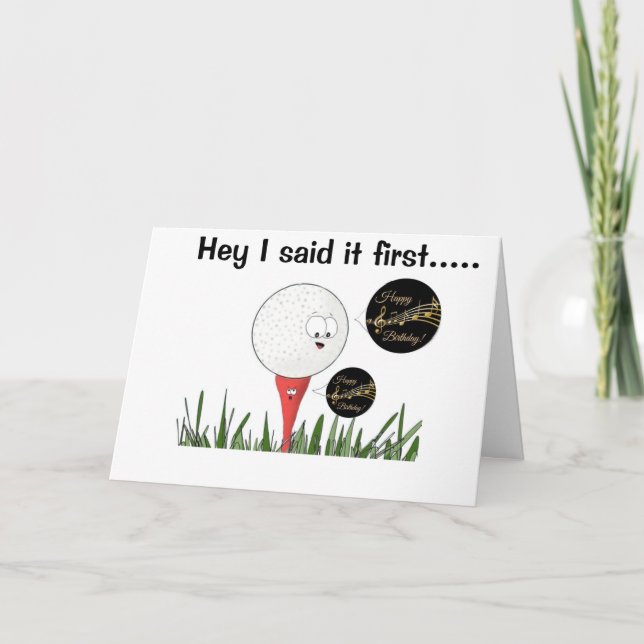 THEY MAY ARGUE OVER BUT WISH IS GOLFER'S HUMOR CARD (Front)