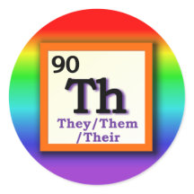 They - Periodic Table gender pronoun on rainbow