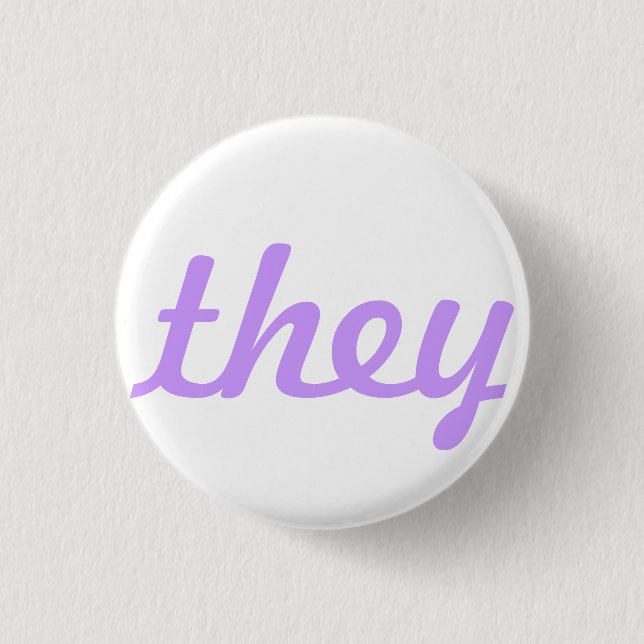 they pronoun button/pin button (Front)