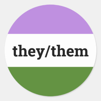 They pronoun sticker