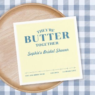 They’re Butter Together Yellow Bridal Shower Napkins