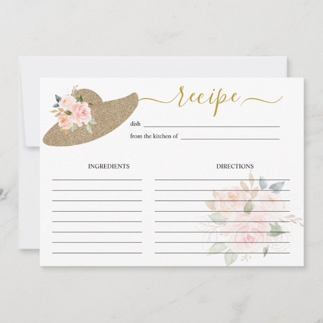 They’re Off to the Altar Bridal Shower Recipe Card (Front)