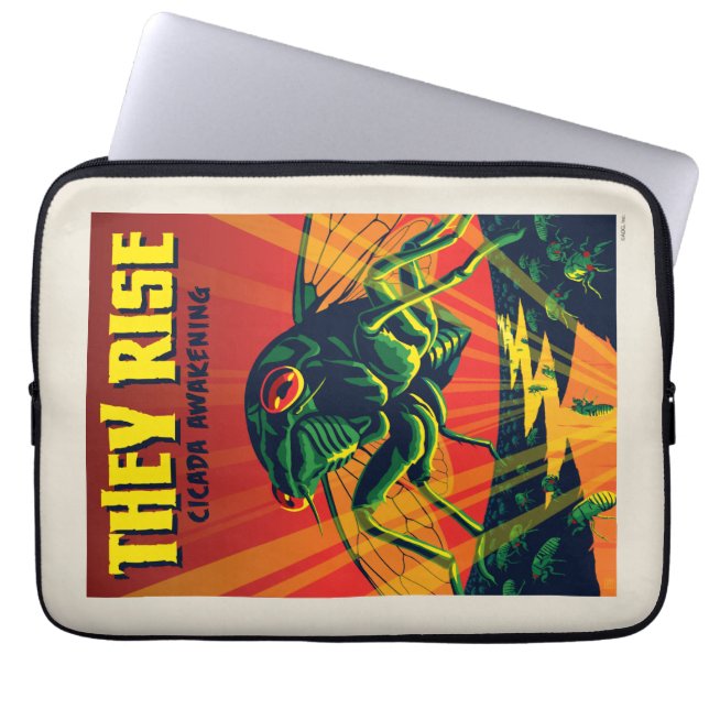They Rise Cicada Awakening Laptop Sleeve (Front)