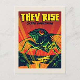 They Rise Cicada Awakening Postcard