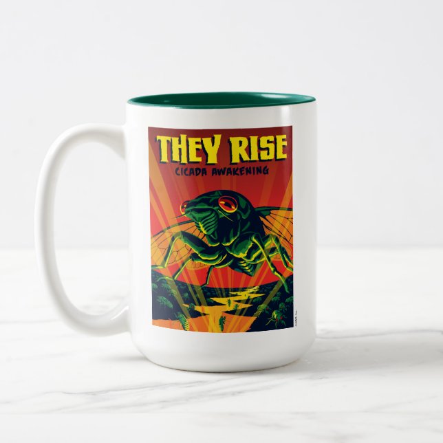 They Rise Cicada Awakening Two-Tone Coffee Mug (Left)