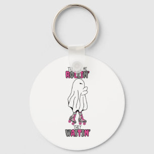 They see me rollin' they waitin' pink retro ghost keychain