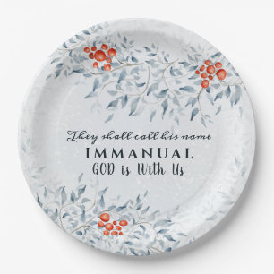 They shall call His name Immanuel, Christmas Paper Plates