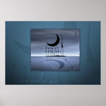 They Stole The Moon Poster by vladstudio at Zazzle