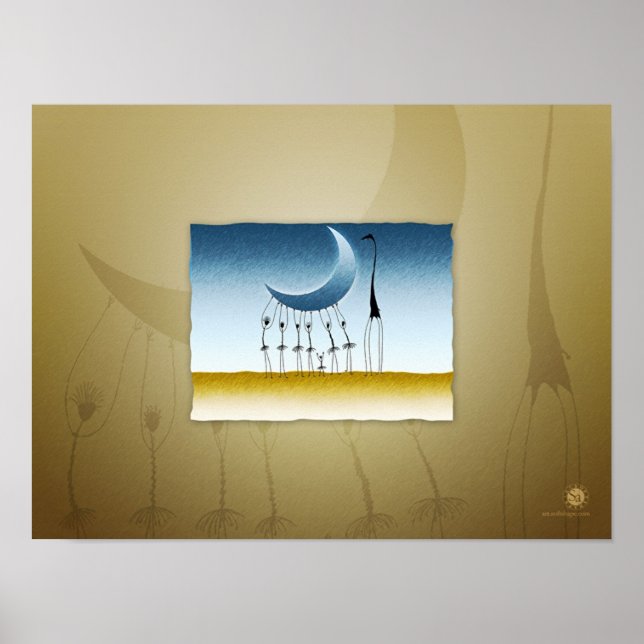 They stole the moon version 2 poster (Front)