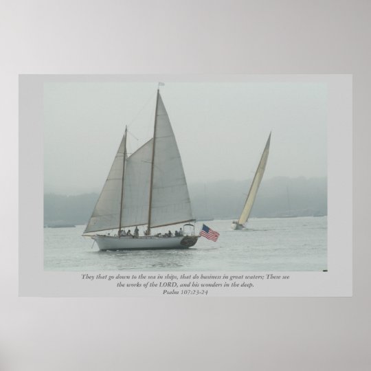 They that go down to the sea in ships... Scripture Poster | Zazzle.com