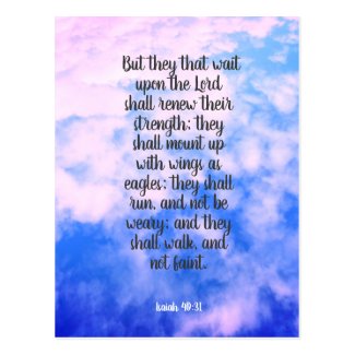 They that wait upon the Lord, Isaiah 40:31 Postcard