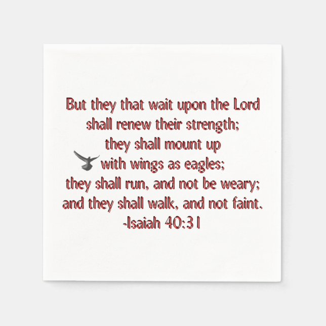 They That Wait Upon the Lord Napkins (Front)