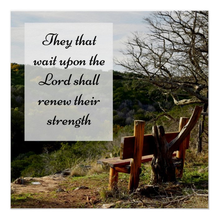 They that Wait Upon the Lord Scripture Poster | Zazzle.com